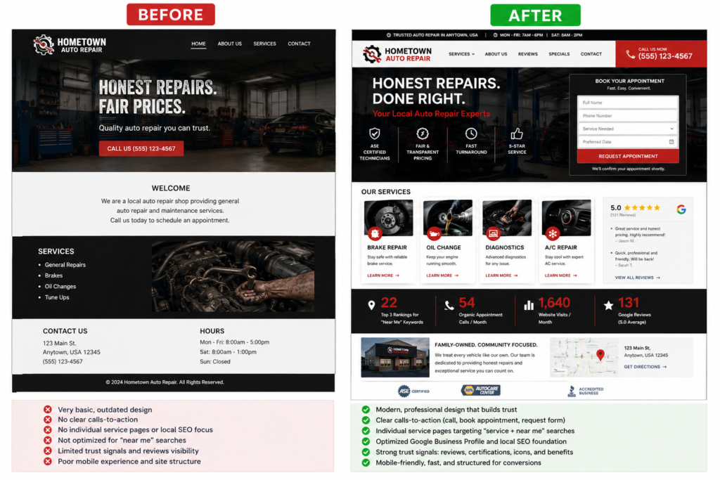 Client 8 before and after