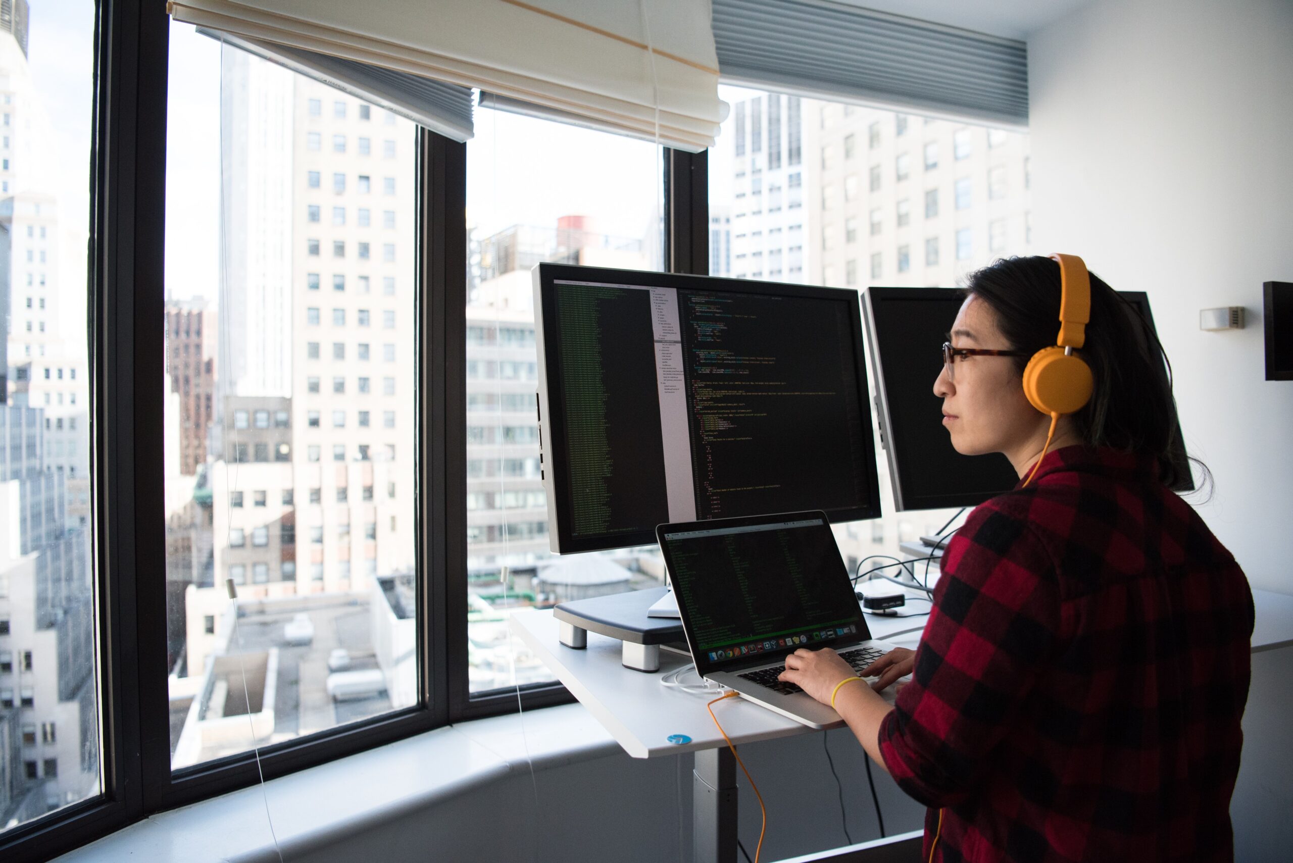 developer at laptop